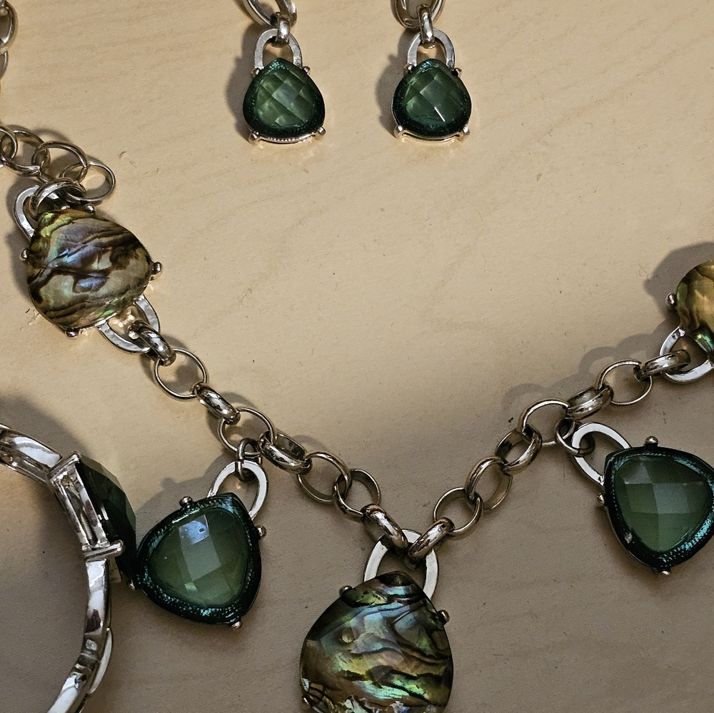 Ann Klein necklace, earrings and bracelet set